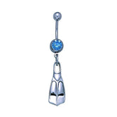 Swim Fins Sterling Silver Body Jewelry BJ018 - Body Jewelrys